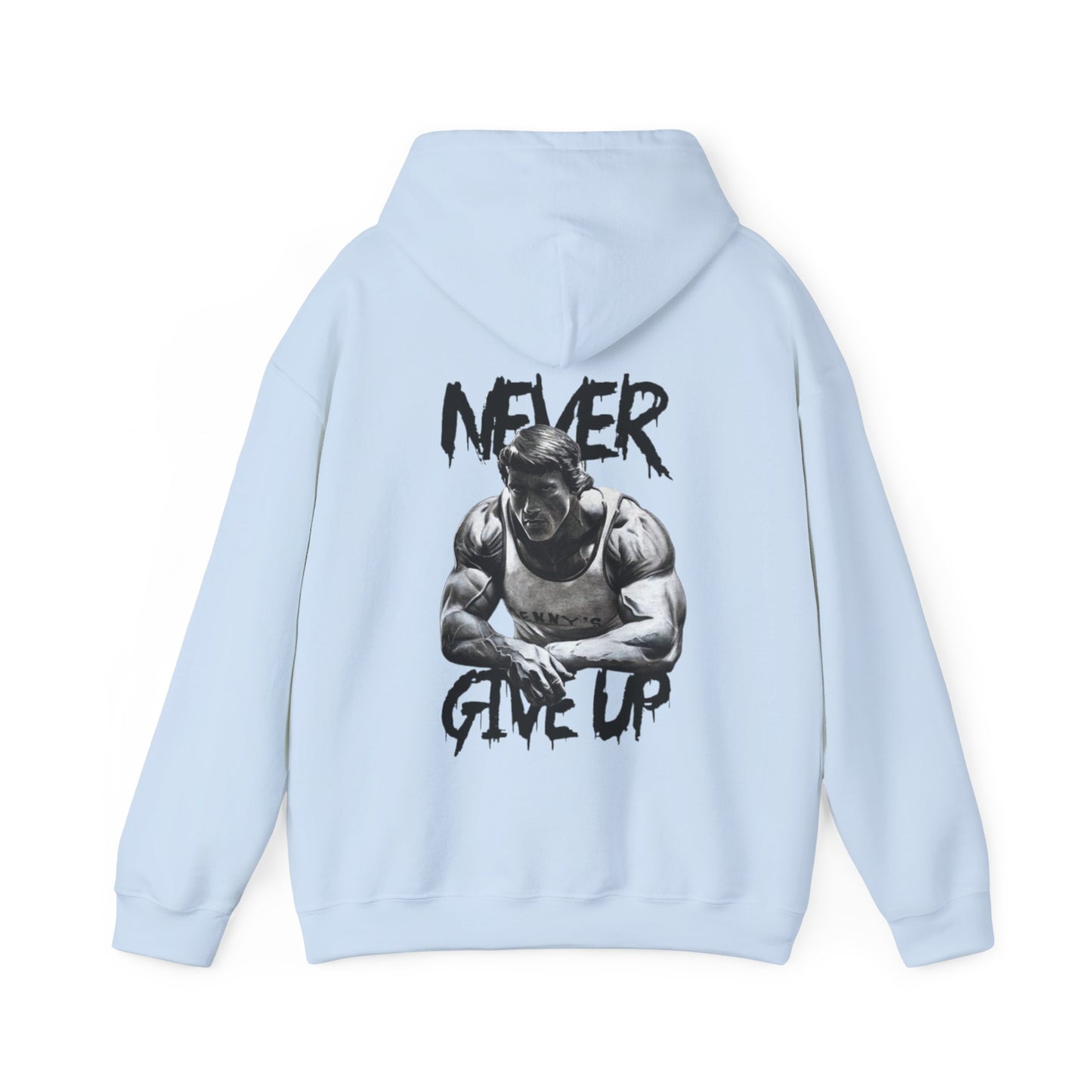 Premium Strong Pulse™ unisex heavy blend hoodie 'Never Give Up'