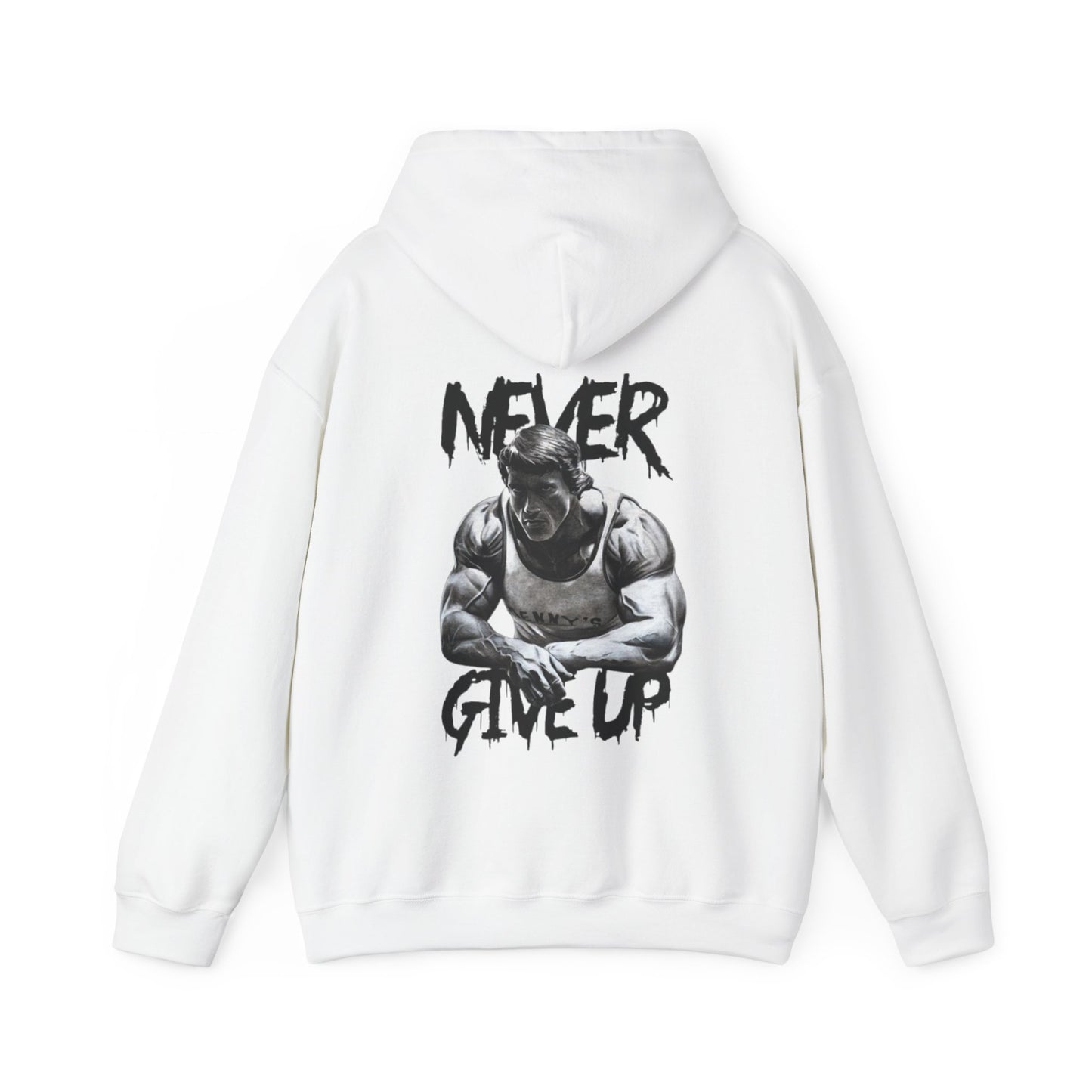 Premium Strong Pulse™ unisex heavy blend hoodie 'Never Give Up'