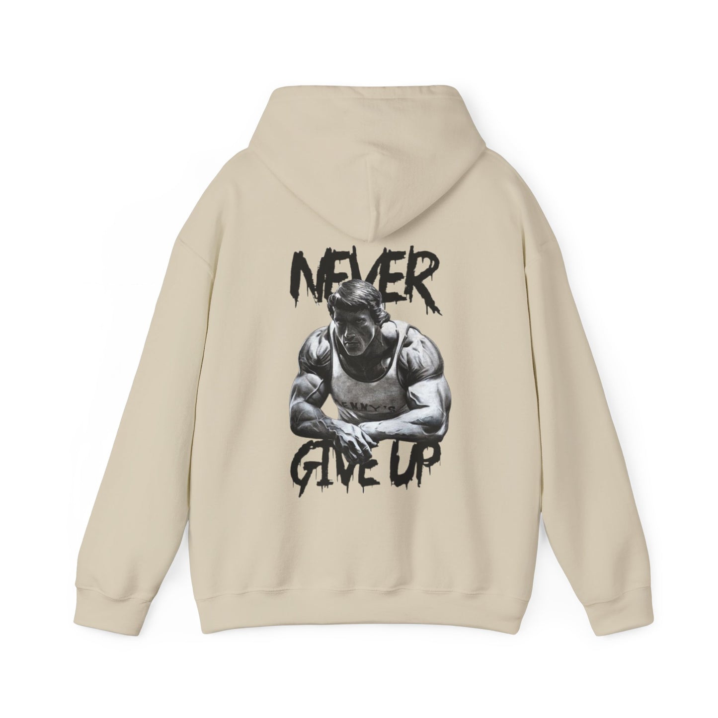 Premium Strong Pulse™ unisex heavy blend hoodie 'Never Give Up'