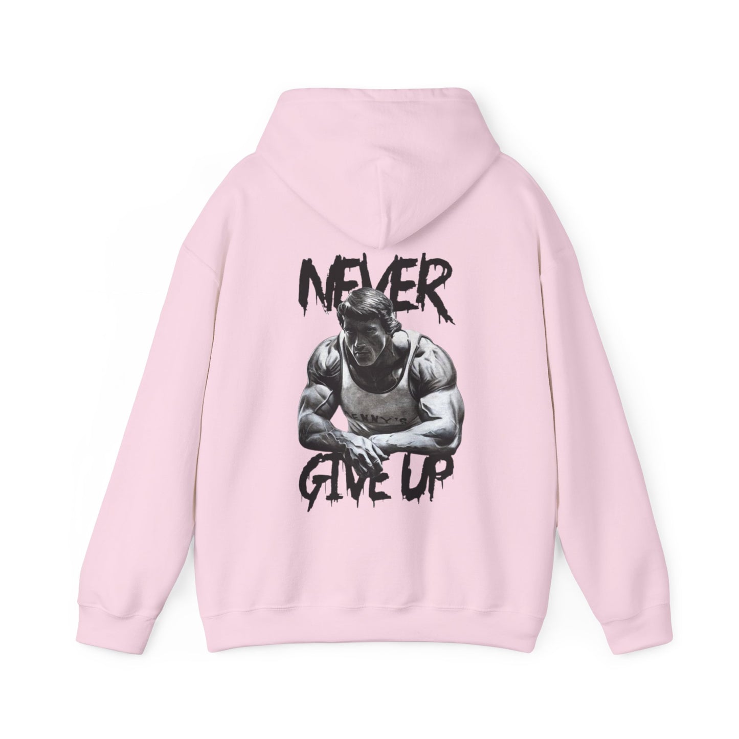 Premium Strong Pulse™ unisex heavy blend hoodie 'Never Give Up'