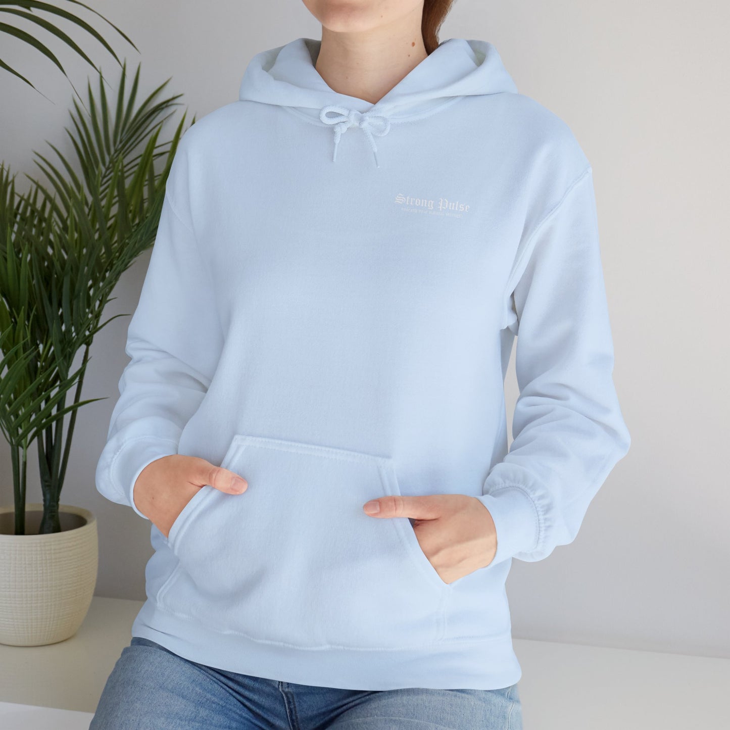 Premium Strong Pulse™ unisex heavy blend hoodie 'Never Give Up'