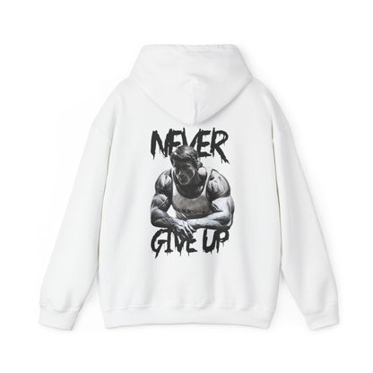 Premium Strong Pulse™ unisex heavy blend hoodie 'Never Give Up'