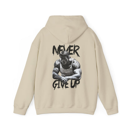 Premium Strong Pulse™ unisex heavy blend hoodie 'Never Give Up'