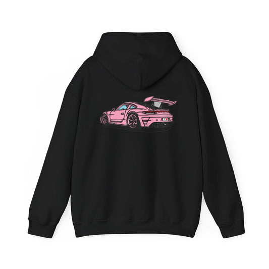 Strong Pulse™ unisex heavy blend hoodie 'pink porsche'