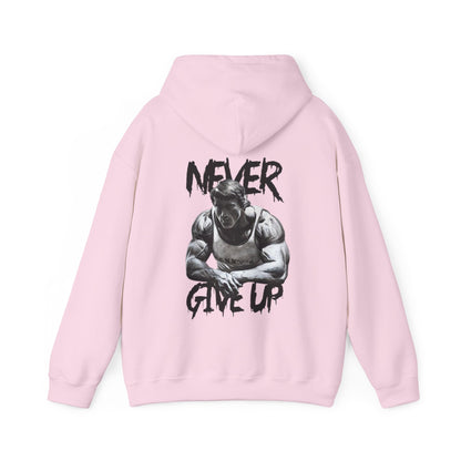 Premium Strong Pulse™ unisex heavy blend hoodie 'Never Give Up'