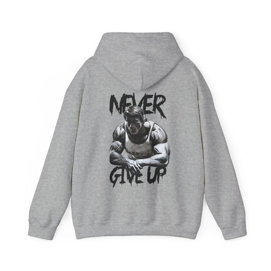 Premium Strong Pulse™ unisex heavy blend hoodie 'Never Give Up'