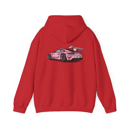 Strong Pulse™ unisex heavy blend hoodie 'pink porsche'